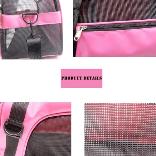ZaneSun Cat Carrier,Soft-Sided Pet Travel Carrier for Cats,Dogs Puppy Comfort Portable Foldable Pet Bag Airline Approved (LightPink) - color: LightPink