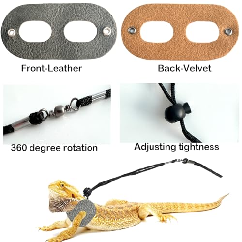 Bearded Dragon Travel Backpack with Harness and Leash Set,Lizard Backpack Travel Carrier,Space Capsule Clear Bubble Window Astronaut Reptile Carrier Backpack, Airline Approved - color: Black