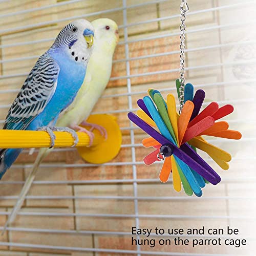 Wooden Chew Grind Teeth Popsicle Sticks Toy for Birds Parakeet Cockatiel Conure Parrot Lovebird Pet Cage Supplies