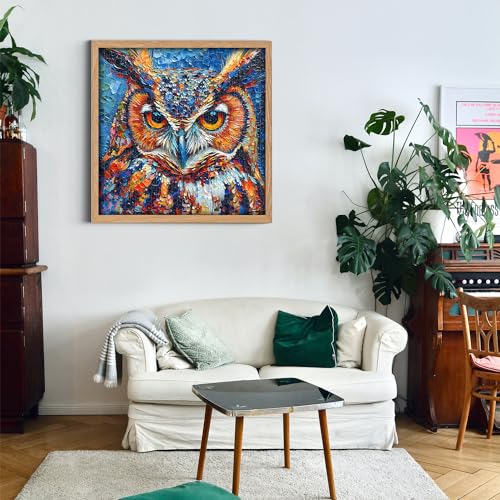 PICKFORU Owl Puzzles 1000 Pieces, Bird Art Hard, Impossible Difficult Jigsaw Puzzles 1000 Pieces Owl Painting Challenging - style: Z-423-Owl Painting Puzzle