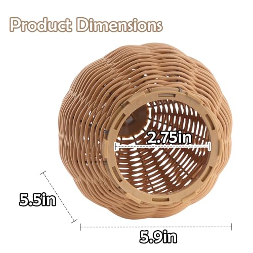 VTurboWay Rattan Bird Nest Chew Resistant Nest House Parrot Egg Laying and Breeding Nest for Bird Parrot Cockatiel Budgie Parakeet Finch Canary