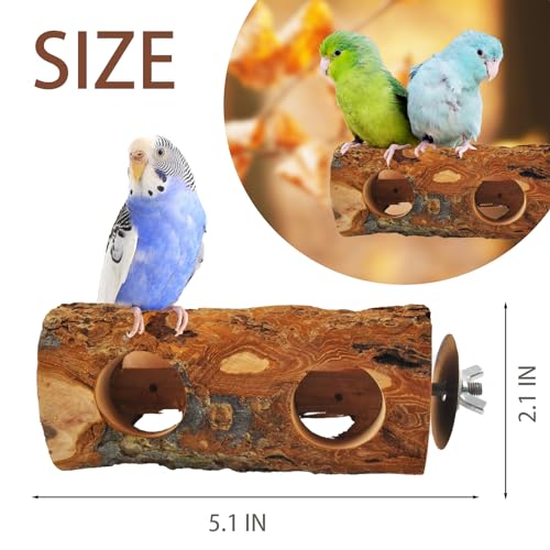 Bird Wooden Block Chewing Toy Parrot Beak Grinding Toys Wood Birds Cage Foraging Training Toy with Bird Perch for Parakeet Cockatiel Lovebird Budgie