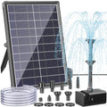 Antfraer Solar Fountain Pump for Bird Bath, 8W Solar Water Fountain Pump with Dry-Run Protection & Double-Layer Nozzles, Solar Powered Fountain with 5Ft Tubing for Small Pond, Bird Bath, Water Feature - style: 8W