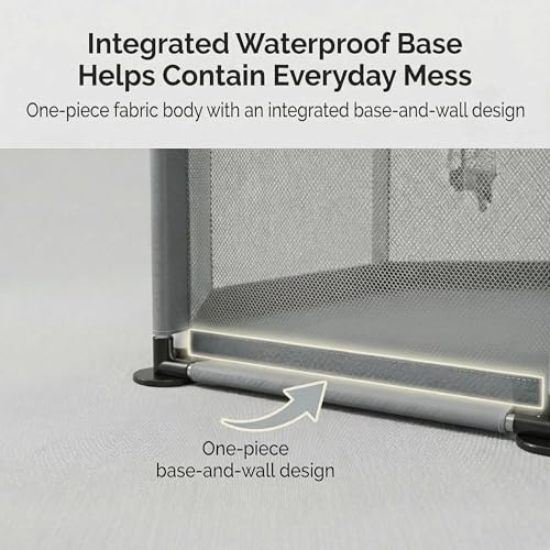 Chicken Brooder for Chicks, Indoor Hexagon Brooder Pen with Integrated Waterproof Base, Large Zipper Door and Lamp Support Extension, Starter Enclosure for 6–8 Baby Chicks, Approx. 7.16 Sq Ft - color: Grey
