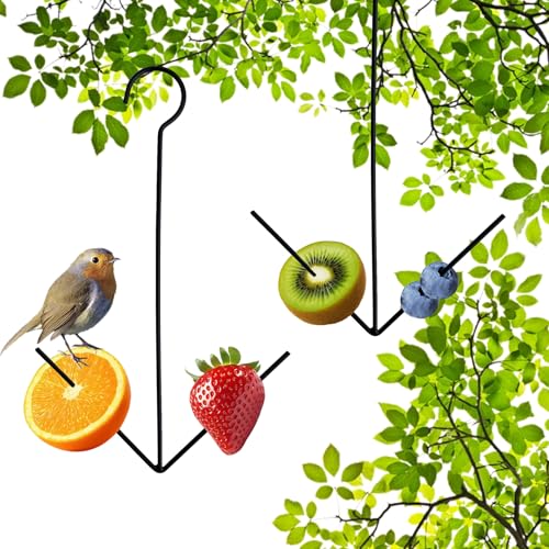 3 Pcs Birds Feeders for Outdoors Hanging Orange Jelly Fruit Holder for Birds with Hook Black for Easy Hang for Garden Yard Patio Deck, Attracts Wild Birds for All-Season Outdoor Use