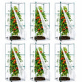 6 Pack Tomato Cage Covers, 18" x 60" Fine Mesh Plant Covers with Zipper & Drawstring, Reusable Garden Netting Protector Against Birds, Insects & Animals for Tomatoes, Peppers, Cucumbers
