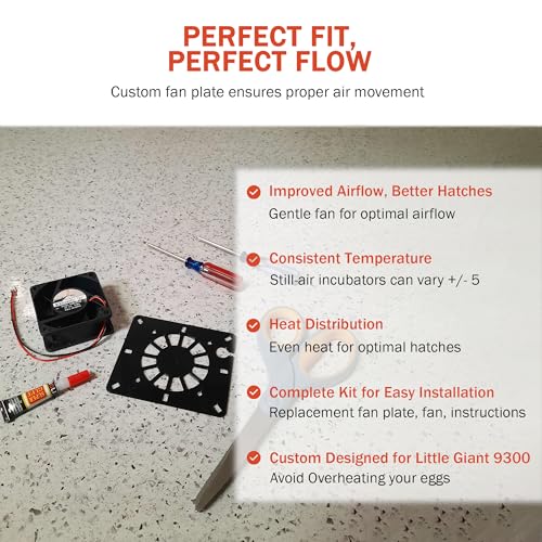 Fan for Little Giant 9300 Incubator, Egg Incubator Fan, Installation Guide