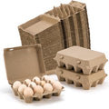 50 Pack Egg Cartons, 3x4 Style Paper Pulp Egg Trays, Sturdy & Reusable Egg Holder 12 Count Dozen Chicken Egg Storage Tray for Farmers, Home Use & Transport - style: 50Pcs Egg Carton