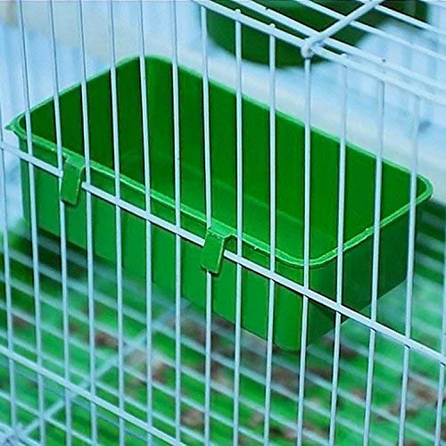Litewoo Bird Food Water Feeder Parrot Seed Bowl for Cage (4.7inch) | 4.72x1.38x2.76 in, BPA-free plastic, with hooks, easy to clean, prevents tipping and mess, for small bird/parakeet /cage - size: 4.7inch