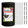 ATICCA Heavy Duty Bird Netting for Garden Protection & Fruit Trees, 25x25 Ft with 10 Stakes – Black Anti-Bird Net for Poultry, Deer, & Squirrel Protection, Durable Mesh for Garden and Yard Use - size: 25x25 Bird Netting
