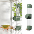 7.4 Fl Oz No Mess Bird Water Dispenser, Automatic Parrot Water Feeder with Spring Valve, Clear Cage Water Drinker for Parakeets Cockatiels Budgies Finch Lovebirds & Canary (Green, 7.4 fl oz (220ml)) | Leak-proof bird waterer For parrots, cockatiels budgie