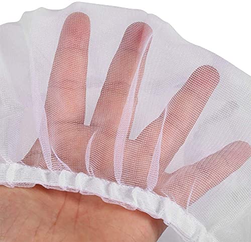 Universal Bird Cage Seed Catcher,Seed Catcher Guard Net Cover,Parrot Nylon Mesh Net Cover,Soft Airy Cage Net Stretchy Skirt for Round Square Cages - color: Circumference 50 inch to 90 inch,White