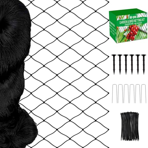 Bird Netting 25'x25' Heavy Duty Nylon Net with 2" Mesh, Poultry Netting | Garden Netting for Chicken Coop Roof, Aviary Netting, Hawk Net for Chicken Run, Deer Fence Fruit Tree Net - size: 2", 25' x 25'