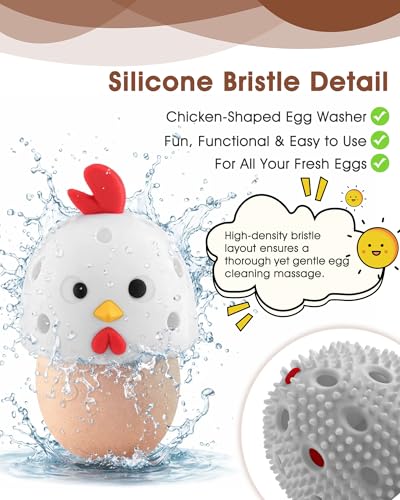 Bamboo Egg Holder Countertop with Silicone Egg Cleaner, 3-Tier Egg Holder for 36 Eggs, Stackable Design for Fresh Eggs, Farmhouse Egg Tray Storage Display Rack，Fits Quail, Duck, Chicken Eggs