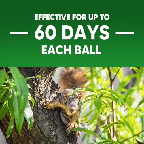 AUDQQM Squirrel Repellent Outdoor, Chipmunk Repellent for Garden, Squirrels Deterrent, Keep Squirrels Away from Yard, Attic & Bird Feeders, Lasting for 3 Month, Easy to Use, 10 Count - size: 1.0 Ounce (Pack of 10)