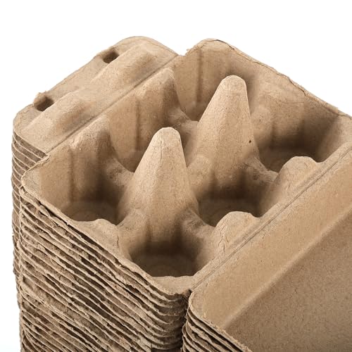 36 Pcs Jumbo Duck Egg Cartons Paper Goose Egg Cartons for Normal Size Geese Blank Natural Pulp Jumbo Eggs Container Holder Reusable for Six Duck Goose Hen Eggs