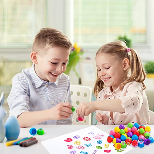 JOYIN 24 Pcs Easter Egg Stampers Toys for Easter Eggs Hunt Game, Basket Stuffers Fillers, Kids Gifts, Party Favor, Self Inking Stamp for Classroom Prize Supplies - style: sheep