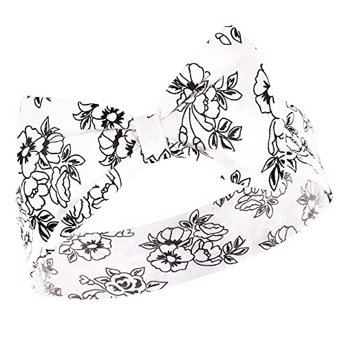 Hudson Baby Unisex Baby Cotton Bib and Headband Set - color: Toile, size: One Size