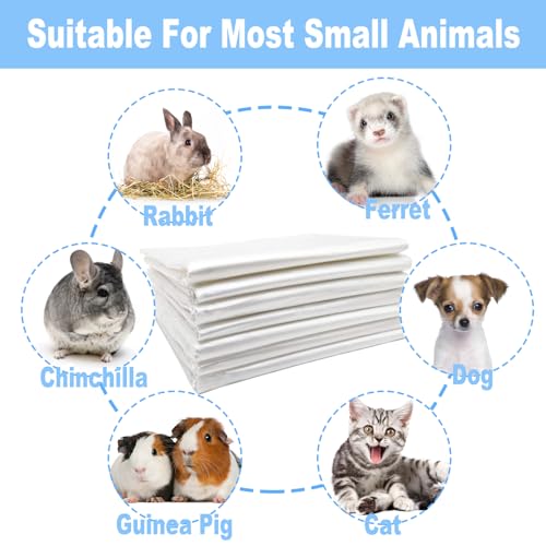 50 Pcs Disposable Rabbit Cage Liner, 35'' X 27'' Large Bunny Cage Tray Liners Clear Plastic Guinea Pig Toilet Film for Bunnies Ferrets Chinchillas Birds Small Animal - Leak Proof & No Mess - size: 50PCS