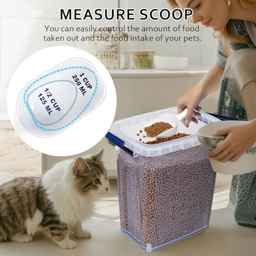 EIwichen Dog and Cat Food Storage Container with Scoop - 5-10 Lbs Pet Food Container with Airtight Lid, Dry Food Bin BPA Free, Kibble Container, for Pet, Cat, Dog, Bird Seed, e
