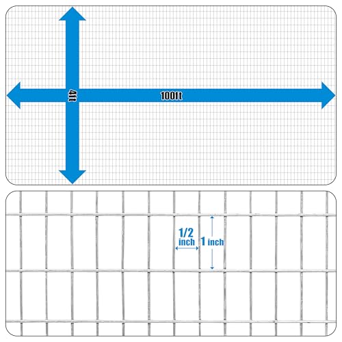 Fencer Wire 16 Gauge Black Vinyl Coated Welded Wire Mesh Size 0.5 inch by 1 inch (4 ft. x 100 ft.) - size: 4 ft. x 100 ft.