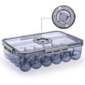 BTSKY Premium Plastic Egg Holder for Fridge - 24 Egg Refrigerator Container, Organizer with Time Reminder and Lid - size: Large-hold 24 eggs