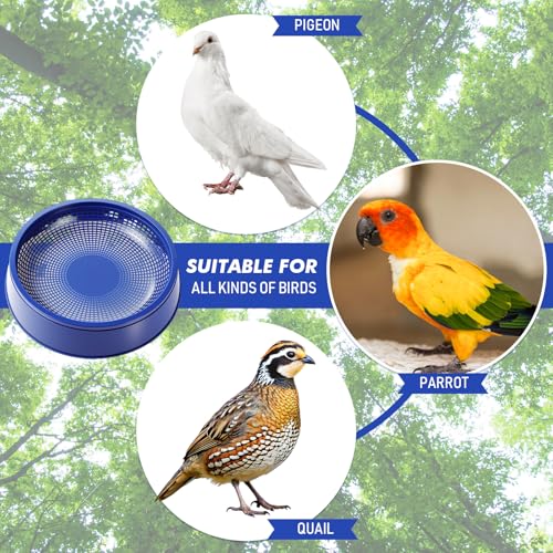 16pcs Pigeon Supplies Set 4pcs Pigeon Nest Bowl with 4pcs Coconut Palm Mat Nest Box Pads 8pcs Dove Rest Stand Pet Cage Supplies for Racing Pigeons Doves Quails Small Birds