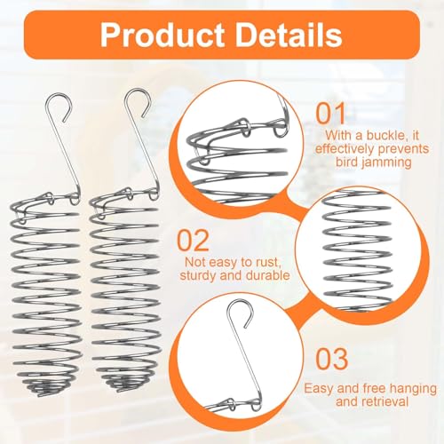 2 Pack Millet Spray Holder for Parrots, Parakeet Treat Sticks Feeder, Natural Millet Treats and Crunch Bars for Birds, Includes Cuttlebone and Calcium Block for Active Beak Chewing and Play