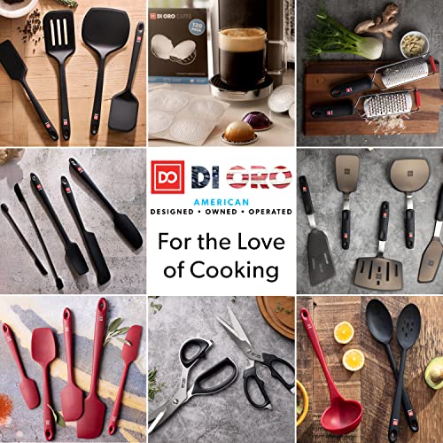 DI ORO Silicone Turner Spatula Set - 600F Heat Resistant, 6-Pc Black | Flexible flippers for eggs, pancakes, and crepes; Won't scratch nonstick pots and pans; BPA-free and dishwasher safe - size: Ultimate Set