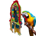 20.5 inch Parrot Chewing Toys - Wooden Block Tearing and Cotton Rope Toys for Medium Large Extra Large Parrot Conures African Grey Amazon Cockatoo and Macaw