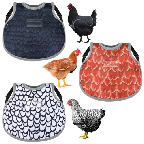 Chicken Saddles for hens,Chicken Apron Back Protector for Hens with Adjustable Strap，Chicken Hen Mating Saddle，Identification Card (Mixing) - color: Mixing