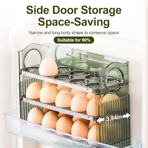 Koja 30-Egg Flip-Up Fridge Organizer - 3-Layer BPA-Free Storage Container - size: 3-Layer