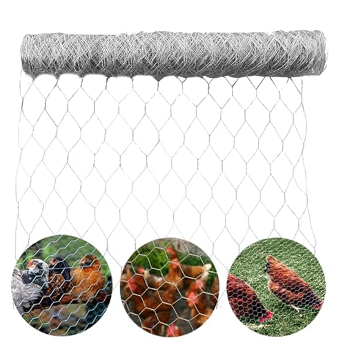 0.9mm 72IN X 150FT 2IN Holes Metal Mesh Pencing Rabbit Fences Netting Wire Cloth Galvanized Wire Mesh Roll for Poultry Garden Fencing Barrier