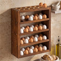 60 Egg Holder Countertop and Wall Mounted, 5 Tier Wooden Fresh Egg Storage Rack for Gathering Backyard Chicken Eggs Rustic Farmhouse Kitchen Decoration Organizer
