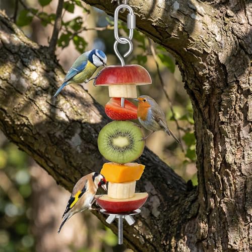 Stainless Steel Bird Cage Food Holder Parrot Fruit Stick Parrot Fruit Vegetable Skewers, Millet Holder for Bird Cage for Parrots Budgie Cockatiel