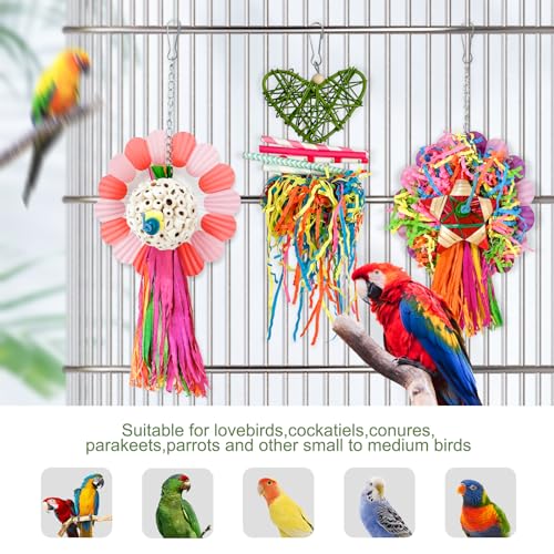 Bird Toys, 3PCS Natural Corn Cob Bird chew Toys Bird Foraging Toys for Small Medium Parrots, Conures, Cockatiel, Lovebird Cockatiel