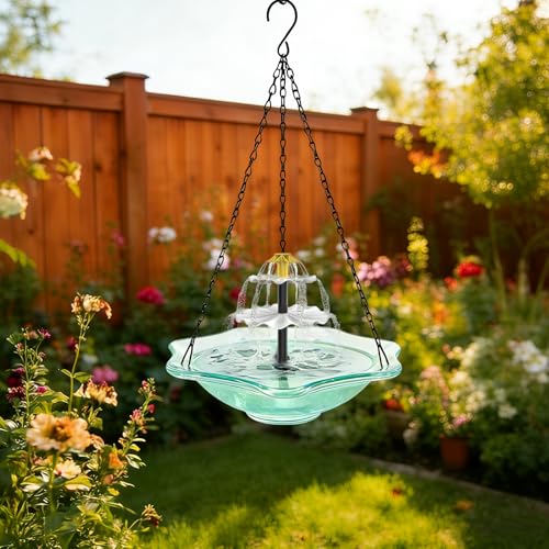 Lewisia 3-Tier Solar Bird Bath Fountain Water Pump Solar Powered Waterfall Feature for Birdbath Garden Backyard Pond Pool Outdoor Decoration 2.5W - size: Without Glass Bowl