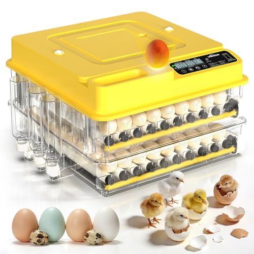 Egg Incubator Incubators for Hatching Eggs 128 Chicken Egg Incubator with Automatic Egg Turning and Humidity Display, Temperature Control Incubation Day Counter - size: 128 eggs