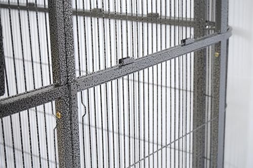 SENY Heavy Duty Walk-in Bird Aviary Cage, Metal, Expandable, 79x86x62 Inches, for Parrots, Macaws, Cockatoos, Reptiles, Dogs (Wire Size: 0.14", 86" L x 62" W x 79" H)