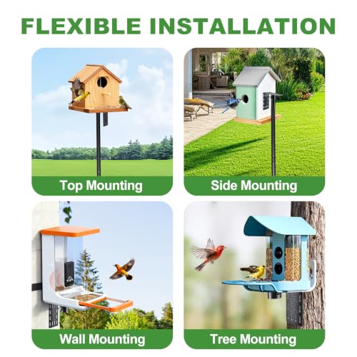 79" Heavy-Duty Bird Feeder Pole with Squirrel Baffle for Outdoors, Adjustable Bird Feeding Station Holds Multiple Feeders, Rust-Resistant Steel Pole with Bird House Pole Mount Kit - size: 79" Pole & Baffle