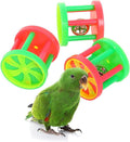 QBLEEV Bird Roller Rattles Toys, Parrot Foot Toys, Foraging Chewing Bell Training Trick Toys, Birds Play Gym Activity Center Cage Accessories for Small Parrots-3 Pack - style: Bird Roller Rattles Toys 3 Pack