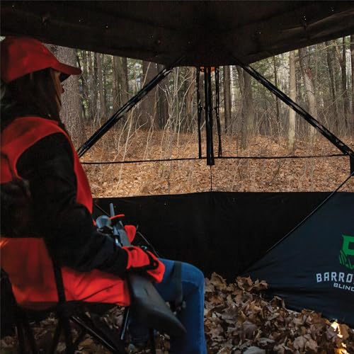 Barronett Blinds® Overwatch, Portable Hunting Blind, View-Through Mesh, Silent Shooting Windows, Crater™ Harvest, 75” x 88” x 88”, VR400CH