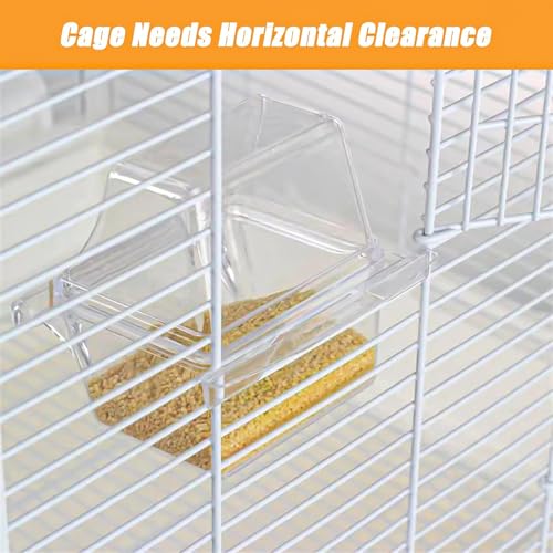 2 Pcs Bird Feeder Water Dispenser, Bird Feeder and Drinker Set, Automatic Bird Feeder for Cage, Hanging Bird Food Bowl, Bird Cage Accessories for Hamsters,Pigeons,Parrot - size: 2pcs