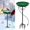 Heated Bird Bath, Lovppy 100W Thermostatically Controlled Heated Bird Baths for Outdoors Bird Bath Heater with Metal Stake, Heated Bird Bath for Outside Winter Garden Patio Yard Lawn (Green) - color: Green