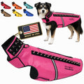 CoyoteVest SpikeVest Dog Harness, Made in the USA, L-Neon Pink | Stab-Resistant Protective Vest | Coyote Vest for Dogs | Defends Against Coyotes, Dogs, Birds of Prey | Reflective Safety - color: Neon Pink, size: Large