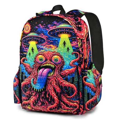 Ocean Animal Kids Backpack School Backpack Teens Bookbag for Girls Boys Hiking Camping Travel Sports - color: Ocean