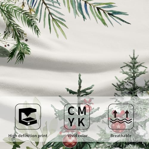 Christmas Tree Hand Towels Set of 2, 14x28 in Winter Forest Pine Cones Picks Bells Absorbent Quick Drying Kitchen Tea Towel Washcloths for Bathroom Hotel Holiday Seasonal Decor - color: Winter Xmas Tree