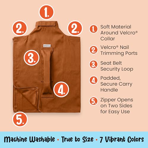 Cozy Comfort Carrier - Extra Large Caramel Cat Carrier Soft and Pet Carrier for Medication Administration, Nail Clipping, Travel, Vet Visits, and Dental Care - color: Caramel, size: X-Large