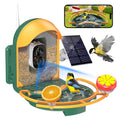 Bird Feeder with Camera, AI Recognition, Bird Bath, Solar Powered | Identify birds with AI, capture sharp 2K video, enjoy solar charging, bird bath design and instant smart app alerts. - color: Green, size: With BirdBath