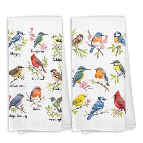 Bird Gifts Kitchen Towels, Gifts for Bird Lovers Women, Birds Birder Dish Towels for Kitchen,Birds Decorative Hand Towels for Bathroom - color: Color-4